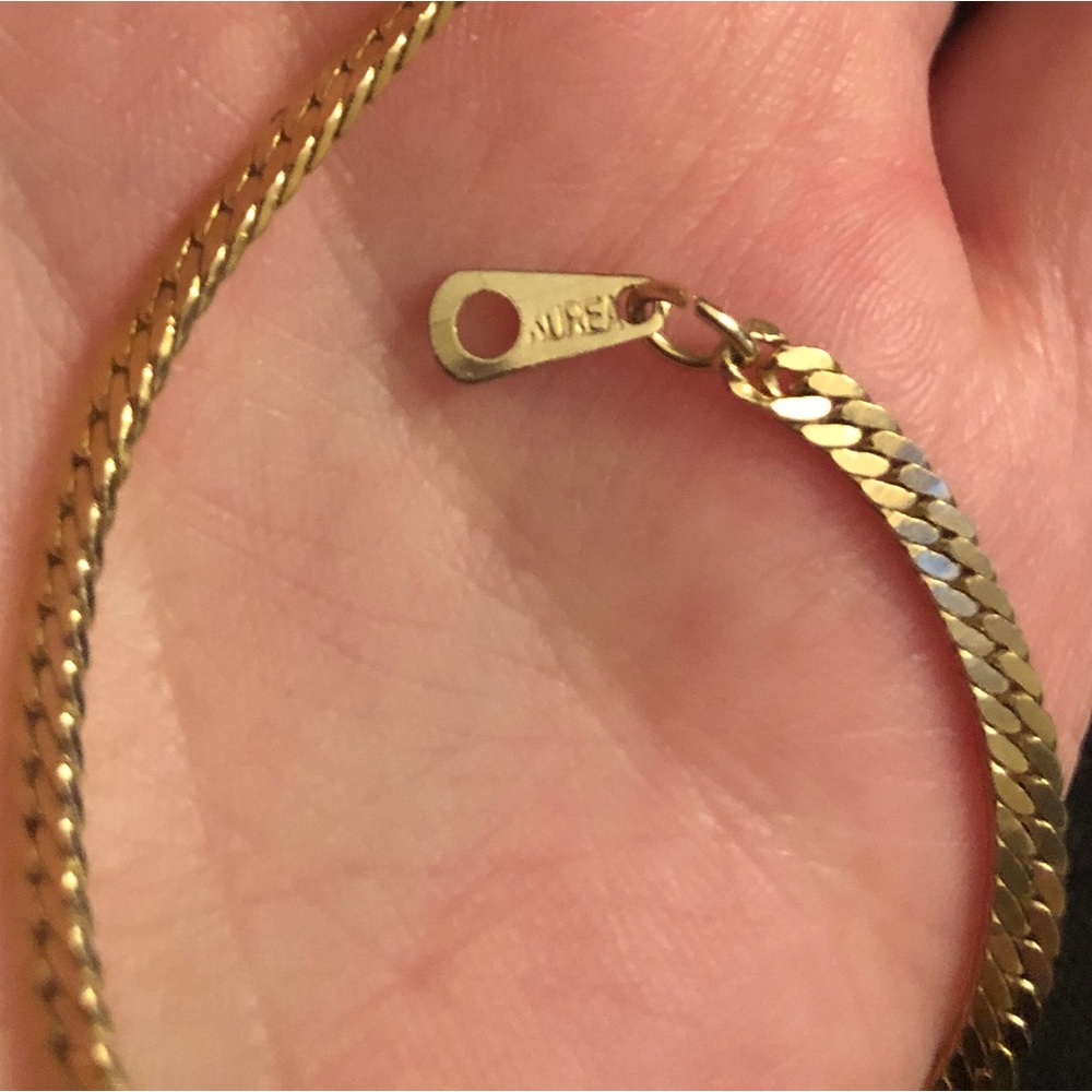 Gold tone snake chain bracelet Marked “Korea” - Picture 4 of 6